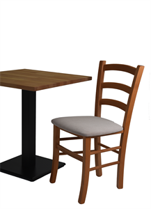 stůl restaurační a židle zátěžová Stefania SP světlá web