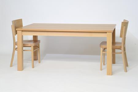 Restaurační stůl TOPALOV, masivní buk, 170x90 cm & ohýbaná židle 194 LINETTA, velikost L43, b.1 buk přírodní, český výrobce nábytku Sádlík