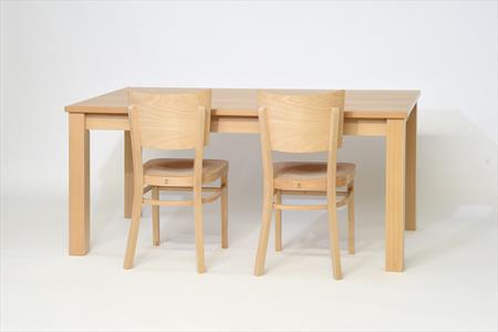 Stůl TOPALOV, masivní buk, 170x90 cm & ohýbaná židle 194 LINETTA, velikost L43, b.1 buk přírodní