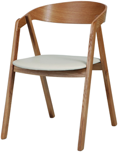 Valente P, moderní dubová židle s čalouněným sedákem, skýtá vysoký sedací komfort